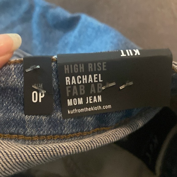 Kut From The Kloth high rise Racheal fab ab mom jean size 0P - Picture 8 of 9